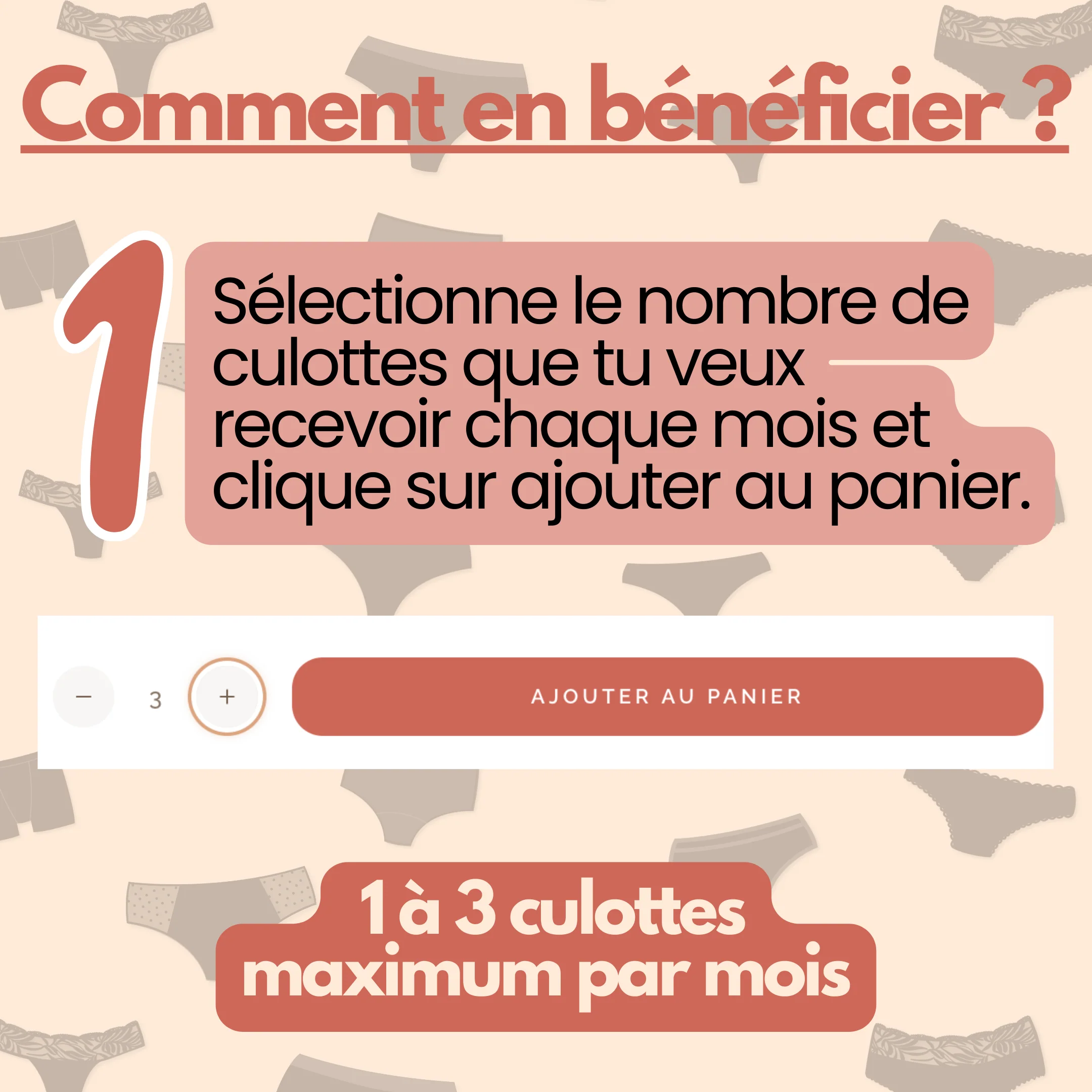 Abonnement Mens(tr)uel - Reçois une nouvelle culotte chaque mois ou chaque semaine - Image 3